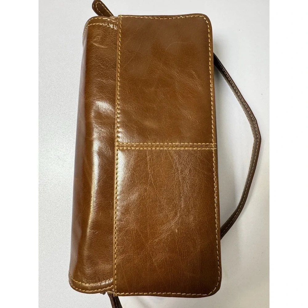 90's GIANI BERNINI‎ Genuine Leather Brown Shoulder Purse/Organizer